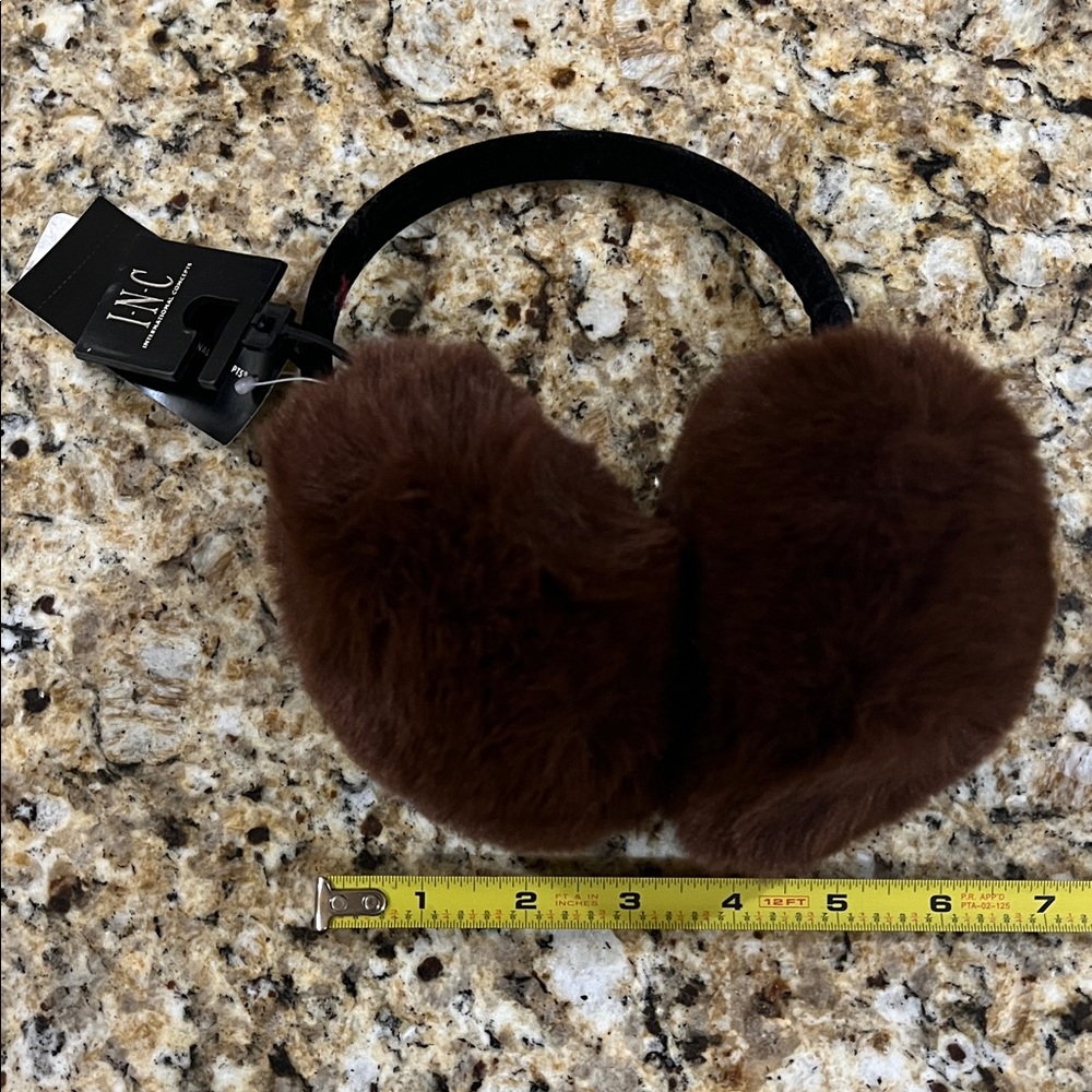 New - INC International Concepts Faux-fur Earmuffs in Brown - Picture 3 of 4